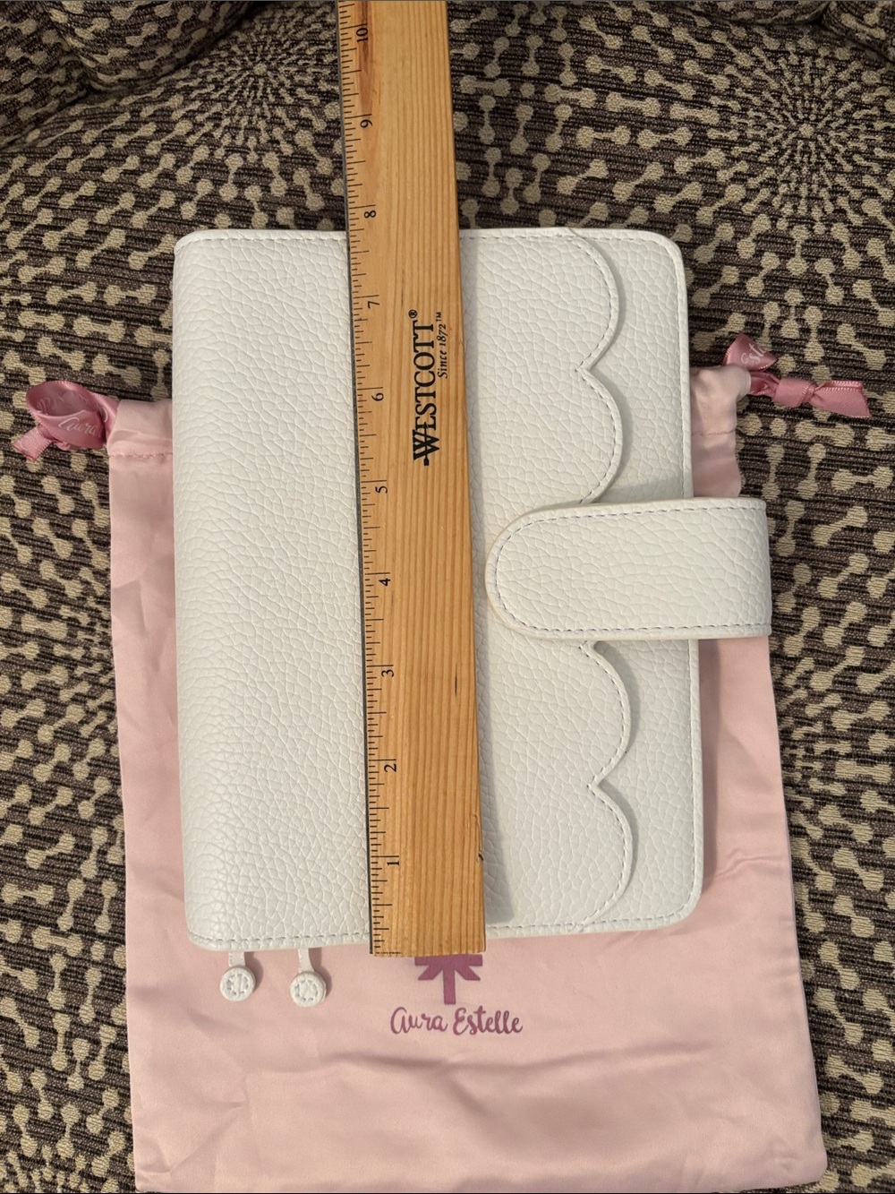 Aura Estelle B6 Airy Notebook Planner Cover Snow Angel White New with Dust bag - Picture 16 of 16